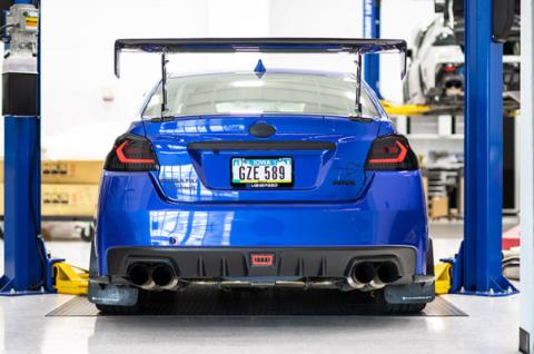 OLM Evolution Tail Lights Smoked Lens Black Base White Bar 15+ WRX STI