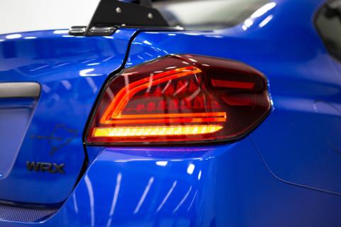 OLM Spec CR Tail Lights Red Lens Black Base 2015-2021 Subaru WRX & STI