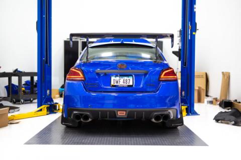 OLM Spec CR Tail Lights Red Lens Black Base 2015-2021 Subaru WRX & STI