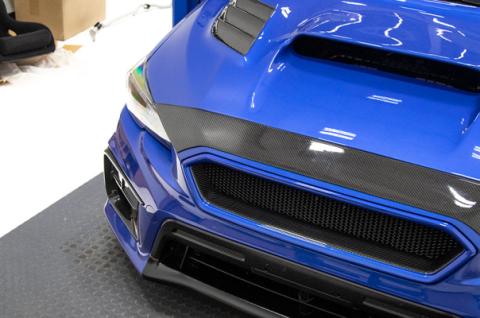 Carbon Fiber Upper Front Bumper Cover - 2015 Subaru WRX STI OLM Outside Line Motoring