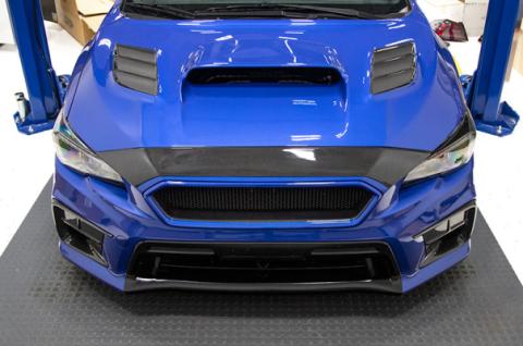 Carbon Fiber Upper Front Bumper Cover - 2015 Subaru WRX STI OLM Outside Line Motoring