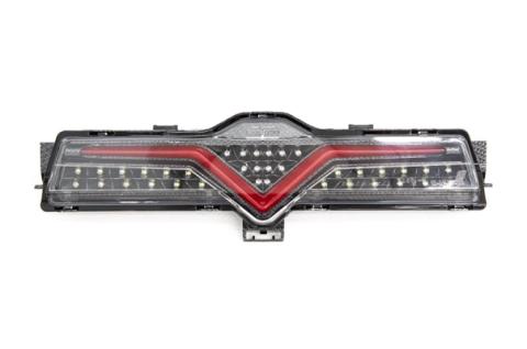 VL Style Sequential 4th Brake Light Reverse Light (Clear Lens Carbon Look Base Red Bar) 13-20 Toyota FT86 OLM Outside Line Motoring