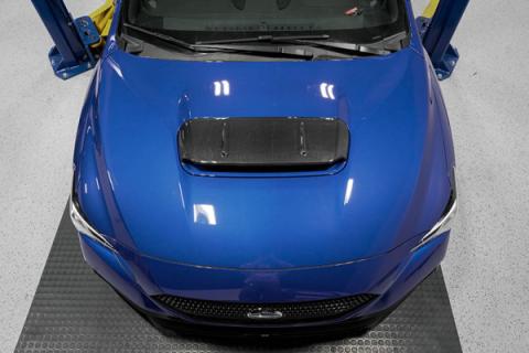 A1 Style Carbon Fiber Hood Scoop Overlay - 22-Present Subaru WRX OLM Outside Line Motoring