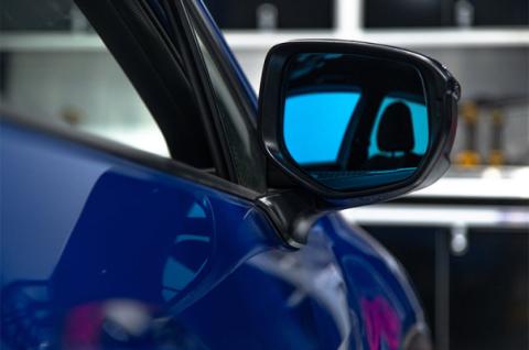 Wide Angle Convex Mirrors w/ Turn Signals Defrosters (Blue) 22-Present Subaru WRX OLM Outside Line Motoring