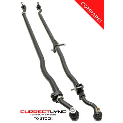 Currectlync Wrangler JK Tie Rod Bolts-On In High Steer Applications Only 1.65 Inch Dia. Tube Construction Forged Tie Rod Ends Incl. Jam Nuts And Adjusters RockJock 4x4