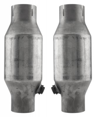 Crossmember Back w/X-Pipe Exhaust System 78-88 GM G-Body Split Rear Dual Exit 2.5 in Intermediate And Tail Pipe Turbo Pro Mufflers/Hardware Incl Tip Not Incl Natural 409 Stainless Steel Catalytic Converter Incl Pypes Exhaust