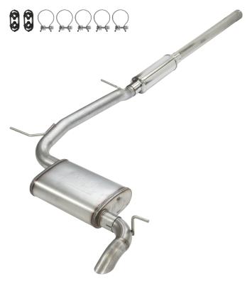 2007-18 Jeep JK High Ground Clearance Cat-back Exhaust Kit Turbo Pro Muffler SJJ21T