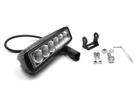 6 Inch LED Light Bar 18W Flood Dt Harness 79900 2,880 Lumens Each Top Gun Customz