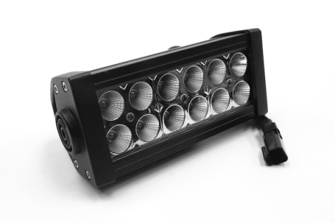 6 Inch LED Light Bar Straight Dbl Row Chrome Series Combo Flood/Beam 36W Dt Harness 79900 3,240 Lumens Top Gun Customz