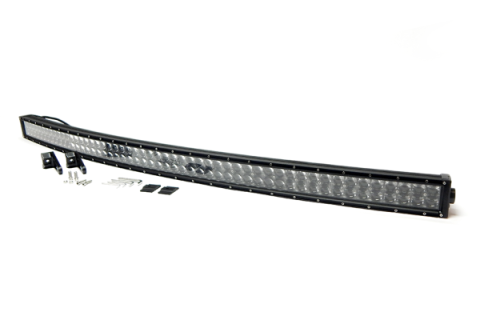 52 Inch LED Light Bar Crvd, Chrome Series Dbl Row Combo Flood/Beam 300W Dt Harness 79900 27,000 Lumens Top Gun Customz