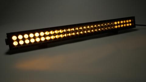 30 Inch LED Light Bar Dbl Row Combo Amber/White Flood/Beam 72W Dt Harness 79900, 79904 10,800 Lumens Top Gun Customz