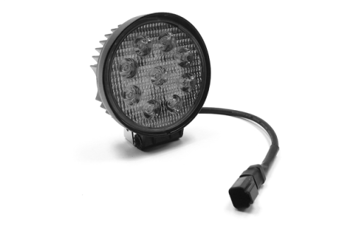 4.5 Inch 27W Round LED Light Flood Dt Harness 79900 2,160 Lumens Each Top Gun Customz