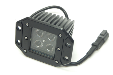 3 X 3 Inch 16W Square Flush Mount LED Light Flood 1,440 Lumens Each Black Series Top Gun Customz