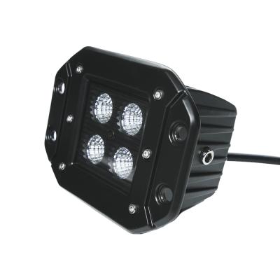 3 Inch Square Flush Mount Cree Flood Beam LED Lights Pair Black Series With Harness 79903 Top Gun Customz