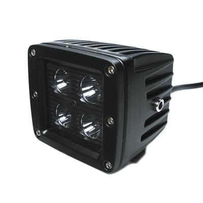 3 Inch Square Cube Cree Spot Beam LED Lights Pair Black Series With Harness 79903 Top Gun Customz