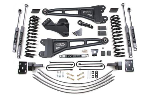 6 Inch Lift Kit w/ Radius Arm Ford F250/F350 Super Duty 05-07 4WD Diesel 4 Inch Block Add A Leaf With Overload NX2 Nitro