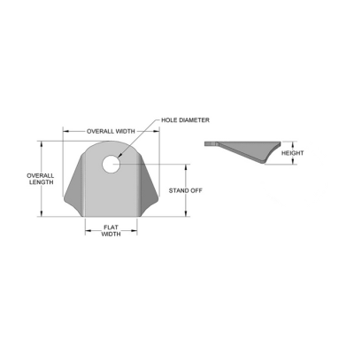 Long Trick Tab 1/2 Inch Hole SDHQ Offroad