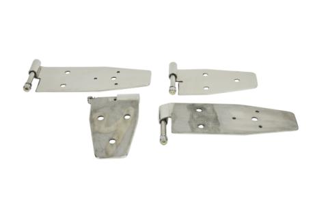 Jeep YJ Hardtop Door Hinge Set 4 Pieces 94-95 Wrangler YJ Polished Silver Kentrol