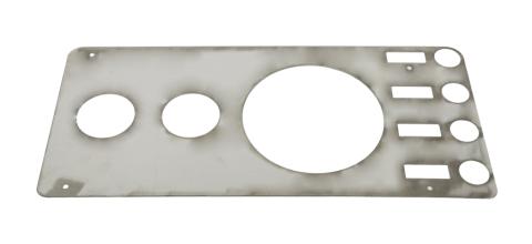 Jeep CJ Gauge Cover Without Radio Opening 76-86 CJ Polished Silver Kentrol