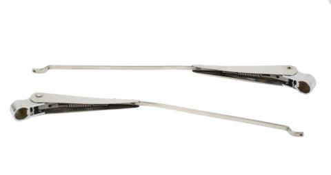 Jeep CJ Windshield Wiper Arms Pair 68-86 CJ Polished Silver Kentrol