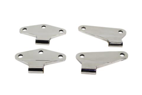 Jeep JK Body Door Hinge Set 4 Pieces 2 Door 07-18 Wrangler JK Polished Silver Kentrol