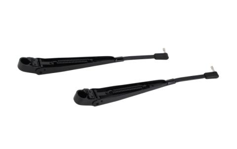 Jeep YJ Windshield Wiper Arms Pair 87-95 Wrangler TJ Powdercoat Black Kentrol