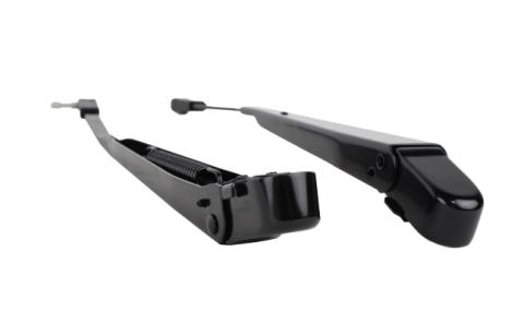 Jeep YJ Windshield Wiper Arms Pair 87-95 Wrangler TJ Powdercoat Black Kentrol