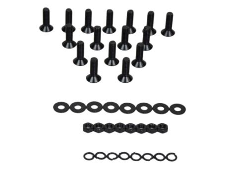 Jeep JK Door Hinge Set 8 Pieces 4 Door 07-18 Wrangler JK Powdercoat Black Kentrol