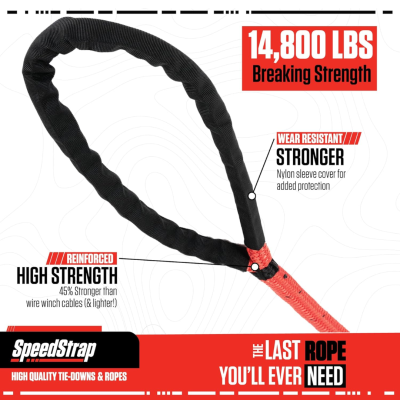 5/8 Inch Lil Mama Kinetic Recovery Rope - 30 Foot PRP Seats