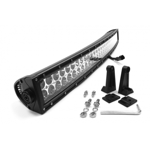40.0 Inch LED Light Bar Double Row Curved Chrome Series Combo Flood/Beam 240W DT Harness 21,600 Lumens Southern Truck Lifts