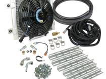 Xtrude Tranmission Cooler with Fan Complete Kit for 1/2in Lines Dodge/Ford BD Diesel