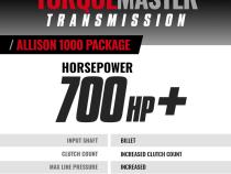 TorqueMaster Chevy Allison 1000 Tranmission and Converter Package c/w Billet Input and Triple Torque 2006-2007 LBZ 6-Speed 2WD BD Diesel