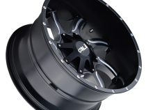Cast Aluminum Wheels Twisted 9102 SB 22x12 Milled Spokes Satin Black 5 On 127/5 On139.7 Bolt Pattern -44 Offset Cali Offroad Wheels