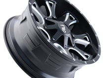Cast Aluminum Wheels Anarchy 9103 SB 20x12 Milled Spokes Satin Black 5 On 127/5 On139.7 Bolt Pattern -44 Offset Cali Offroad Wheels