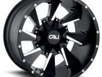 Cast Aluminum Wheels Distorted 9106 SB 20x10 Milled Spokes Satin Black 5 On 127/5 On139.7 Bolt Pattern -19 Offset Cali Offroad Wheels