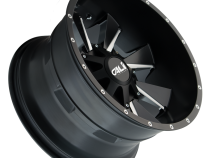 Cast Aluminum Wheels Distorted 9106 SB 22x12 Milled Spokes Satin Black 6 On 135/6 On139.7 Bolt Pattern -44 Offset Cali Offroad Wheels