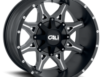 Cast Aluminum Wheels Obnoxious 9107 SB 24x12 Milled Spokes Satin Black 6 On 135/6 On139.7 Bolt Pattern -44 Offset Cali Offroad Wheels