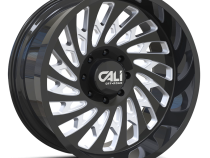 Cast Aluminum Wheels Switchback 9108 GB 22x12 Milled Spokes Gloss Black 6 On 135 Bolt Pattern -51 Offset Cali Offroad Wheels