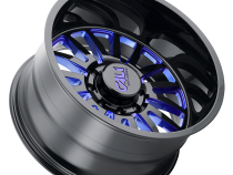 Cast Aluminum Wheels Summit 9110 GB-BL 20x9 Blue Milled Spokes Gloss Black 5 On 139.7 Bolt Pattern 0 Offset Cali Offroad Wheels