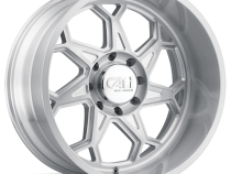 Cast Aluminum Wheels Sevenfold 9111 SL 22x12 Brushed Brushed Silver 6 On 135 Bolt Pattern -51 Offset Cali Offroad Wheels