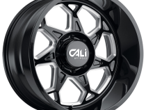 Cast Aluminum Wheels Sevenfold 9111 GB 24x12 Milled Spokes Gloss Black 6 On 135 Bolt Pattern -51 Offset Cali Offroad Wheels