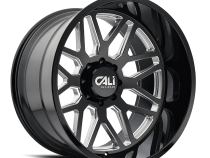 Cast Aluminum Wheels Invader 9115 GB-M 20x12 Milled Gloss Black 6 On 135 Bolt Pattern -51 Offset Cali Offroad Wheels