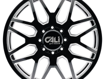 Dually Wheels Invader Dually 9115D GB-M 22x8.25 Milled Spokes Gloss Black 8 On 165.1 Bolt Pattern 115 Offset Cali Offroad Wheels