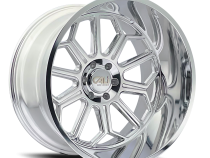 Cast Aluminum Wheels Auburn 9117 PO 24x14 Milled Spokes Polished 6 On 135 Bolt Pattern -76 Offset Cali Offroad Wheels