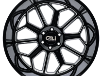 Cast Aluminum Wheels Auburn 9117 BM 20x9 Milled Gloss Black 5 On 127 Bolt Pattern -12 Offset Cali Offroad Wheels