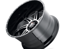 Vortex AT162 Gloss Black Machined 22X12 5-127 -44MM 78.1MM Off Road Wheels American Truxx