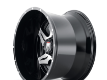 Ninja AT163 Gloss Black Machined 20X12 5-127 -44MM 78.1MM Off Road Wheels American Truxx