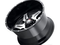 Ninja AT163 Gloss Black Machined 20X12 5-127 -44MM 78.1MM Off Road Wheels American Truxx