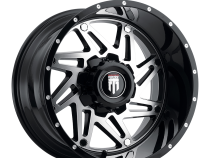 Warrior AT165 Gloss Black Machined 20X10 5-127 -24MM 78.1MM Off Road Wheels American Truxx