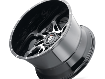 Spyder AT183 Gloss Black Machined 22X14 8-180 -76MM 125.2MM Off Road Wheels American Truxx
